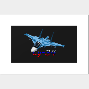 Suchoi Su-34 Posters and Art